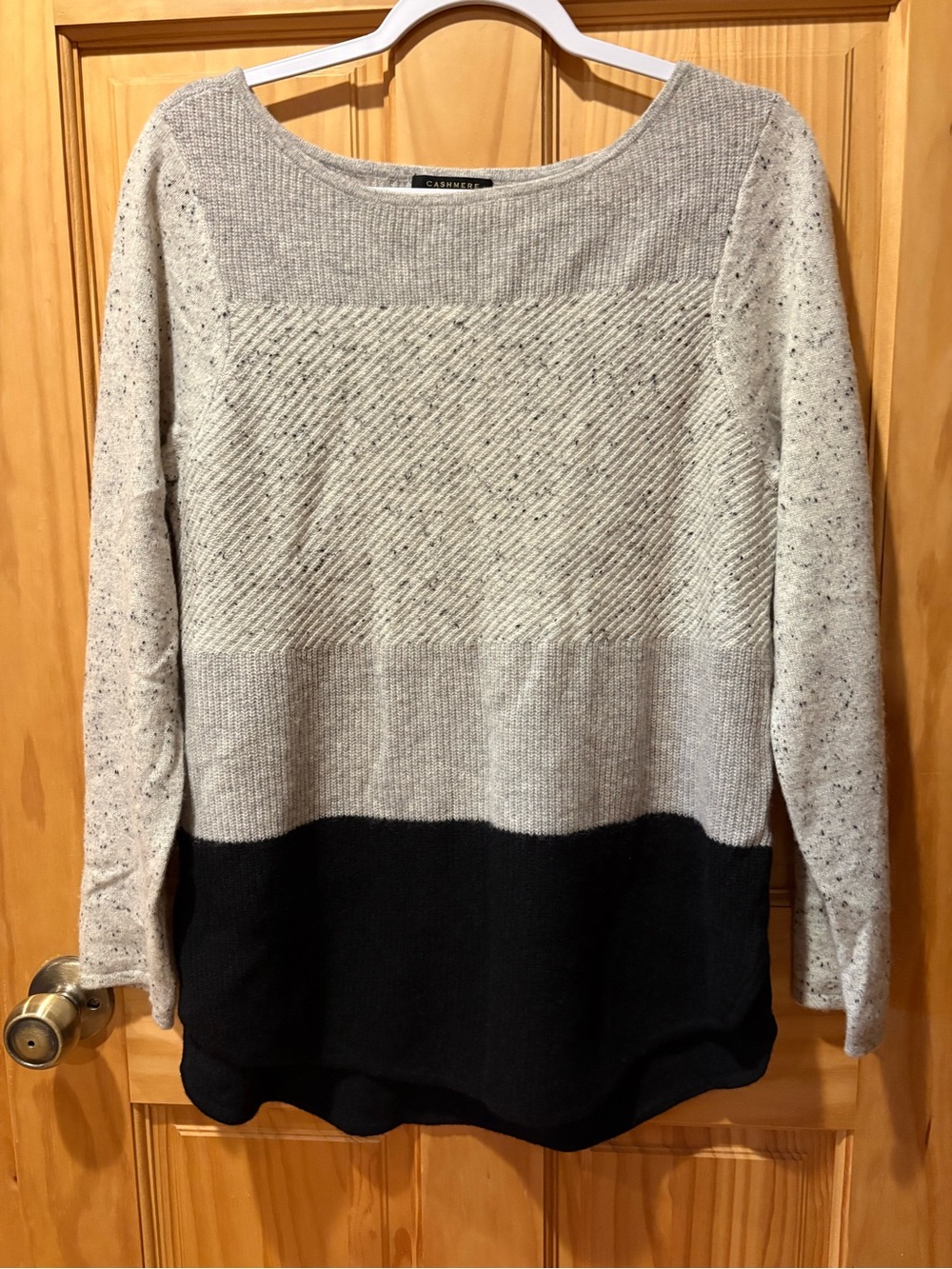 Charter Club Luxury 100% Cashmere Colorblocked Tunic Sweater women’s L